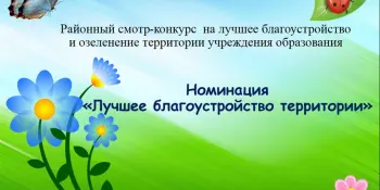 Районный смотр-конкурс на лучшее благоустройство и озеленение территории учреждения образования. Номинация: "Лучшее благоустройство территории"