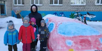 Снежный скульптор!