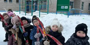 Юные лыжники